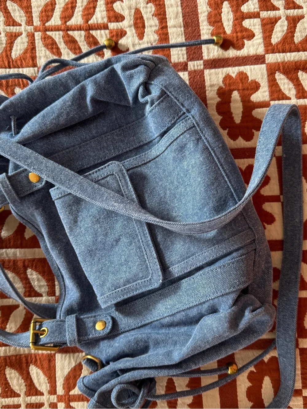 Gerard Darel Handbag in washed canvas - 18H & bag charm